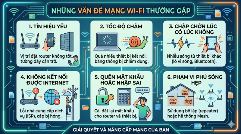 Những Vần đề Wifi thường gặp